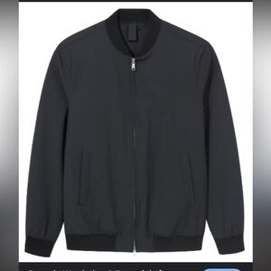 L’Estrange from London mens hydro wool waterproof  navy bomber jacket size M